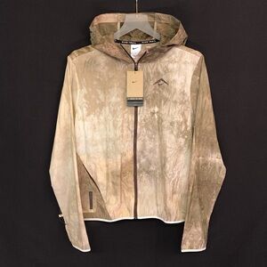 NIKE Trail Repel Ultra Lightweight Hooded Full Zip Windbreaker Jacket LARGE